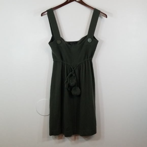 BCBG Green Woolblend Midi Overall Dress - Picture 8 of 8